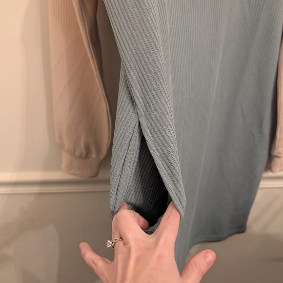 Wiholl Long Sleeve Colorblock Dress With Pockets Size Large New - Picture 5 of 6